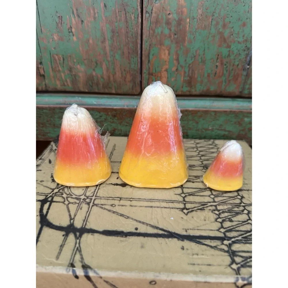 Halloween Candy Corn Shaped Candle Large (4